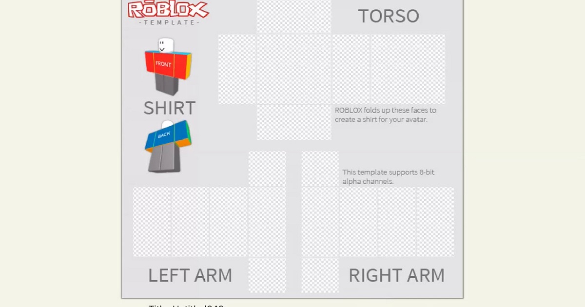 A image of roblox shirt template