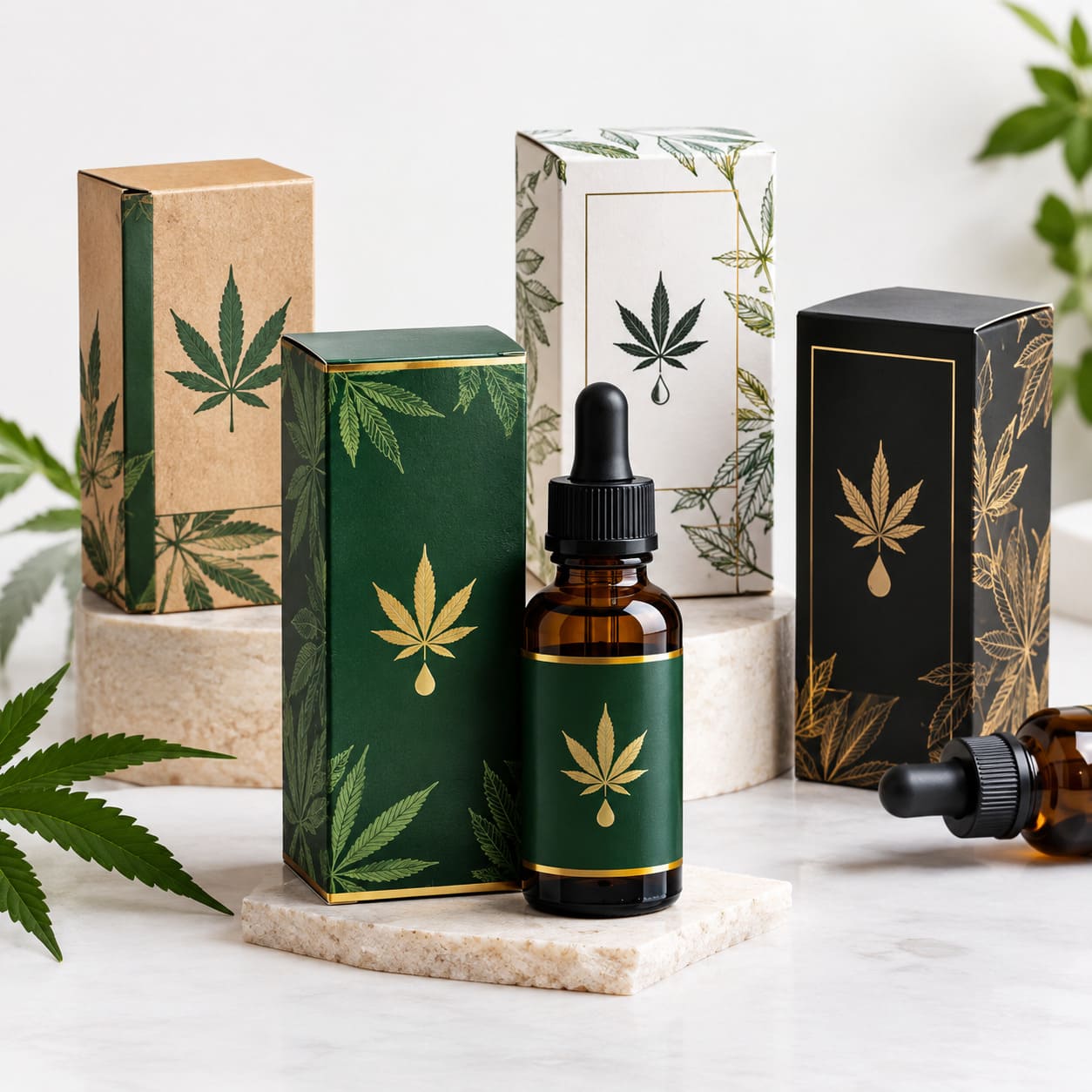 Custom CBD Tincture Bottle Boxes